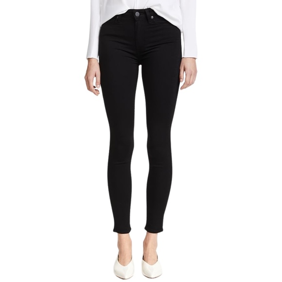 PAIGE Margot Transcend High-Rise Ankle Skinny Jean Black 26x28 NWOT